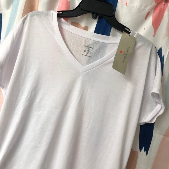Sweaty Betty Boyfriend V-Neck Workout Tee T-Shirt in White Size Small - Picture 3 of 10